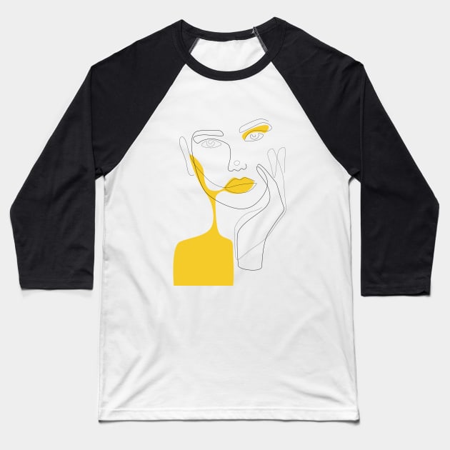 Mustard Shadow Baseball T-Shirt by Explicit Design